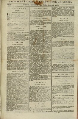 Gazette nationale, ou le moniteur universel (Le moniteur universel) Samstag 8. Oktober 1791