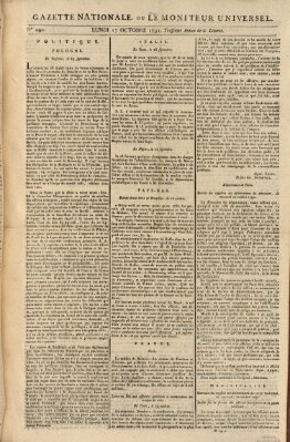 Gazette nationale, ou le moniteur universel (Le moniteur universel) Montag 17. Oktober 1791