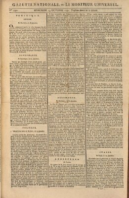 Gazette nationale, ou le moniteur universel (Le moniteur universel) Mittwoch 19. Oktober 1791