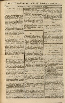 Gazette nationale, ou le moniteur universel (Le moniteur universel) Montag 24. Oktober 1791