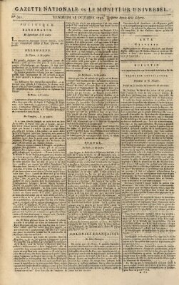 Gazette nationale, ou le moniteur universel (Le moniteur universel) Freitag 28. Oktober 1791