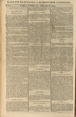 Gazette nationale, ou le moniteur universel (Le moniteur universel) Montag 31. Oktober 1791