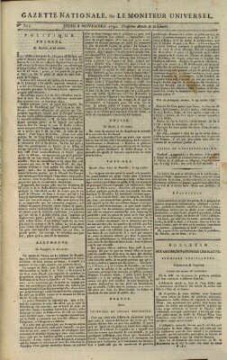 Gazette nationale, ou le moniteur universel (Le moniteur universel) Donnerstag 3. November 1791