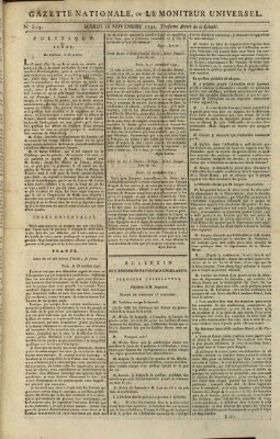 Gazette nationale, ou le moniteur universel (Le moniteur universel) Dienstag 15. November 1791