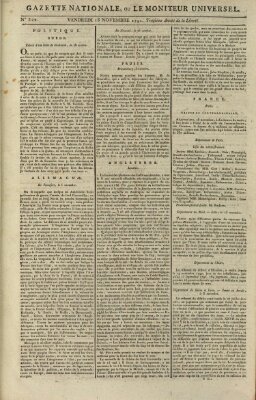 Gazette nationale, ou le moniteur universel (Le moniteur universel) Freitag 18. November 1791