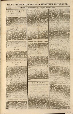 Gazette nationale, ou le moniteur universel (Le moniteur universel) Dienstag 22. November 1791