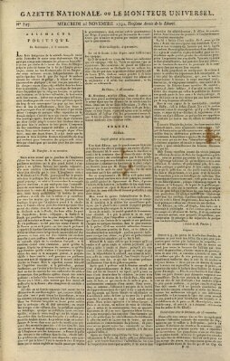 Gazette nationale, ou le moniteur universel (Le moniteur universel) Mittwoch 23. November 1791