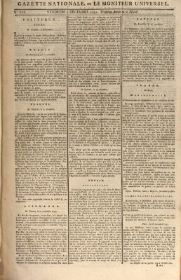 Gazette nationale, ou le moniteur universel (Le moniteur universel) Freitag 2. Dezember 1791