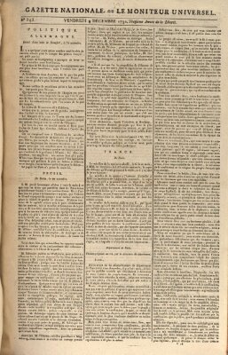 Gazette nationale, ou le moniteur universel (Le moniteur universel) Freitag 9. Dezember 1791