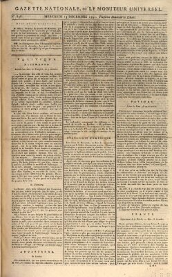 Gazette nationale, ou le moniteur universel (Le moniteur universel) Mittwoch 14. Dezember 1791