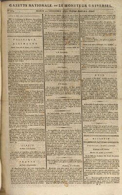 Gazette nationale, ou le moniteur universel (Le moniteur universel) Dienstag 20. Dezember 1791