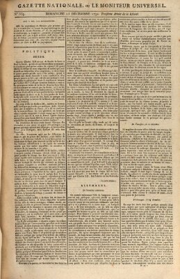 Gazette nationale, ou le moniteur universel (Le moniteur universel) Sonntag 25. Dezember 1791