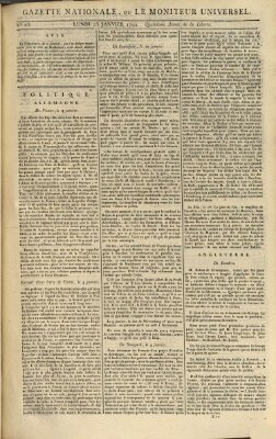 Gazette nationale, ou le moniteur universel (Le moniteur universel) Montag 23. Januar 1792