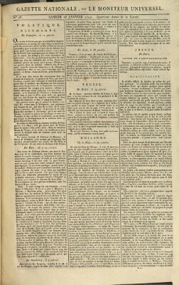 Gazette nationale, ou le moniteur universel (Le moniteur universel) Samstag 28. Januar 1792