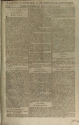 Gazette nationale, ou le moniteur universel (Le moniteur universel) Samstag 18. Februar 1792