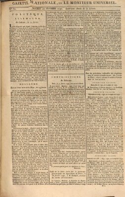 Gazette nationale, ou le moniteur universel (Le moniteur universel) Dienstag 21. Februar 1792