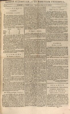 Gazette nationale, ou le moniteur universel (Le moniteur universel) Samstag 10. März 1792