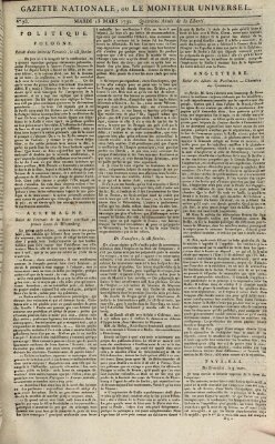 Gazette nationale, ou le moniteur universel (Le moniteur universel) Dienstag 13. März 1792