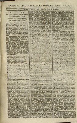 Gazette nationale, ou le moniteur universel (Le moniteur universel) Donnerstag 15. März 1792