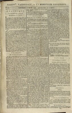 Gazette nationale, ou le moniteur universel (Le moniteur universel) Freitag 16. März 1792