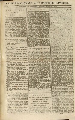 Gazette nationale, ou le moniteur universel (Le moniteur universel) Freitag 23. März 1792