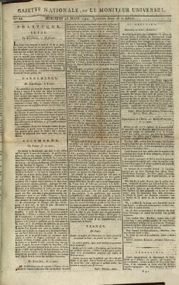 Gazette nationale, ou le moniteur universel (Le moniteur universel) Mittwoch 28. März 1792