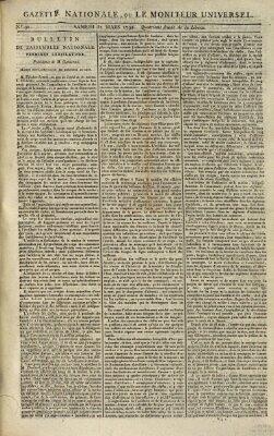 Gazette nationale, ou le moniteur universel (Le moniteur universel) Samstag 31. März 1792