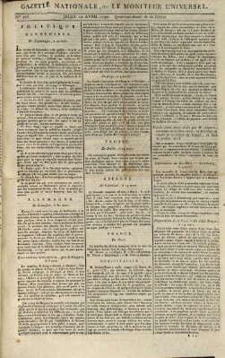 Gazette nationale, ou le moniteur universel (Le moniteur universel) Donnerstag 12. April 1792