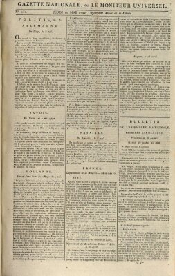 Gazette nationale, ou le moniteur universel (Le moniteur universel) Donnerstag 10. Mai 1792