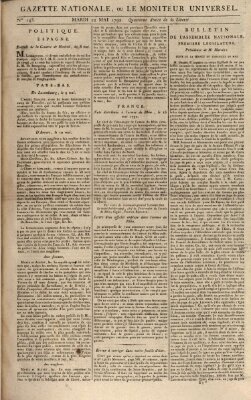 Gazette nationale, ou le moniteur universel (Le moniteur universel) Dienstag 22. Mai 1792