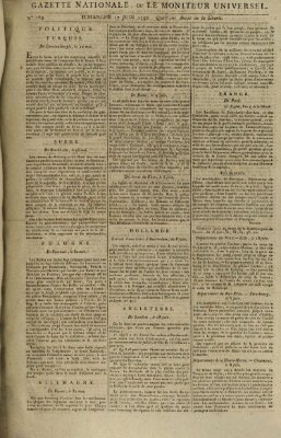 Gazette nationale, ou le moniteur universel (Le moniteur universel) Sonntag 17. Juni 1792