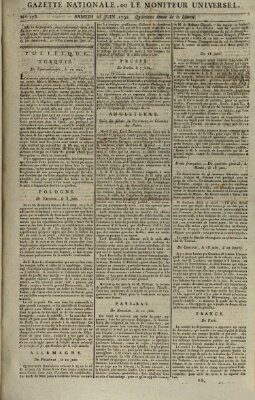 Gazette nationale, ou le moniteur universel (Le moniteur universel) Samstag 23. Juni 1792