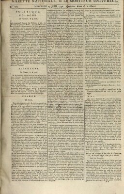 Gazette nationale, ou le moniteur universel (Le moniteur universel) Mittwoch 27. Juni 1792