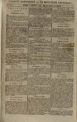 Gazette nationale, ou le moniteur universel (Le moniteur universel) Dienstag 10. Juli 1792