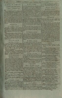 Gazette nationale, ou le moniteur universel (Le moniteur universel) Samstag 14. Juli 1792