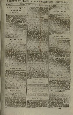 Gazette nationale, ou le moniteur universel (Le moniteur universel) Montag 16. Juli 1792