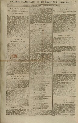 Gazette nationale, ou le moniteur universel (Le moniteur universel) Montag 23. Juli 1792