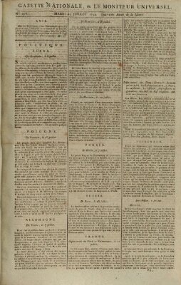 Gazette nationale, ou le moniteur universel (Le moniteur universel) Dienstag 24. Juli 1792