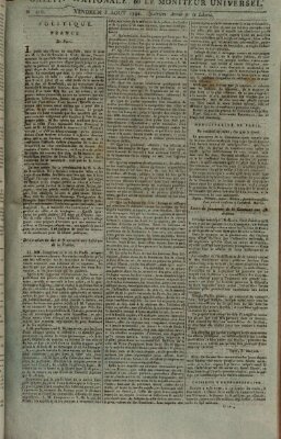 Gazette nationale, ou le moniteur universel (Le moniteur universel) Freitag 3. August 1792