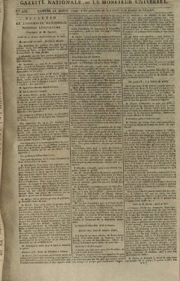 Gazette nationale, ou le moniteur universel (Le moniteur universel) Samstag 25. August 1792