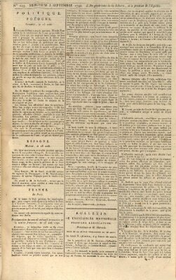 Gazette nationale, ou le moniteur universel (Le moniteur universel) Mittwoch 5. September 1792