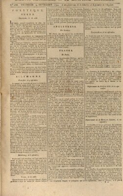 Gazette nationale, ou le moniteur universel (Le moniteur universel) Freitag 14. September 1792