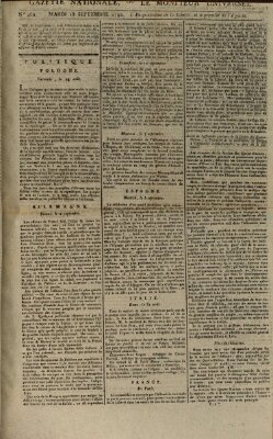 Gazette nationale, ou le moniteur universel (Le moniteur universel) Dienstag 18. September 1792