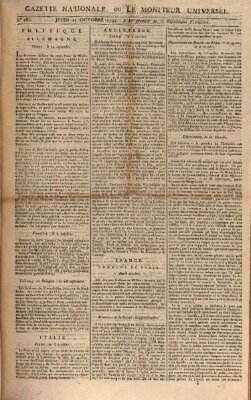 Gazette nationale, ou le moniteur universel (Le moniteur universel) Donnerstag 11. Oktober 1792