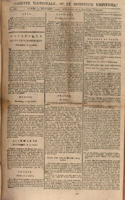 Gazette nationale, ou le moniteur universel (Le moniteur universel) Montag 22. Oktober 1792