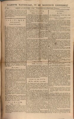 Gazette nationale, ou le moniteur universel (Le moniteur universel) Dienstag 23. Oktober 1792