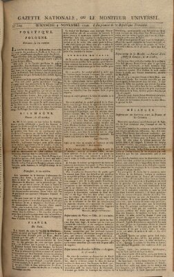 Gazette nationale, ou le moniteur universel (Le moniteur universel) Sonntag 4. November 1792