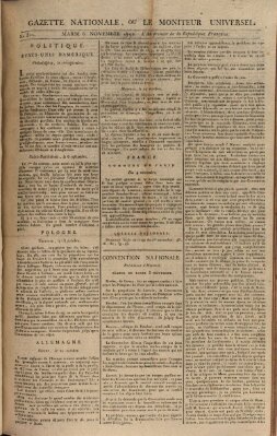 Gazette nationale, ou le moniteur universel (Le moniteur universel) Dienstag 6. November 1792