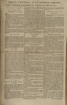 Gazette nationale, ou le moniteur universel (Le moniteur universel) Sonntag 18. November 1792