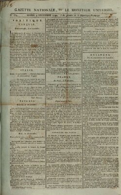 Gazette nationale, ou le moniteur universel (Le moniteur universel) Dienstag 4. Dezember 1792